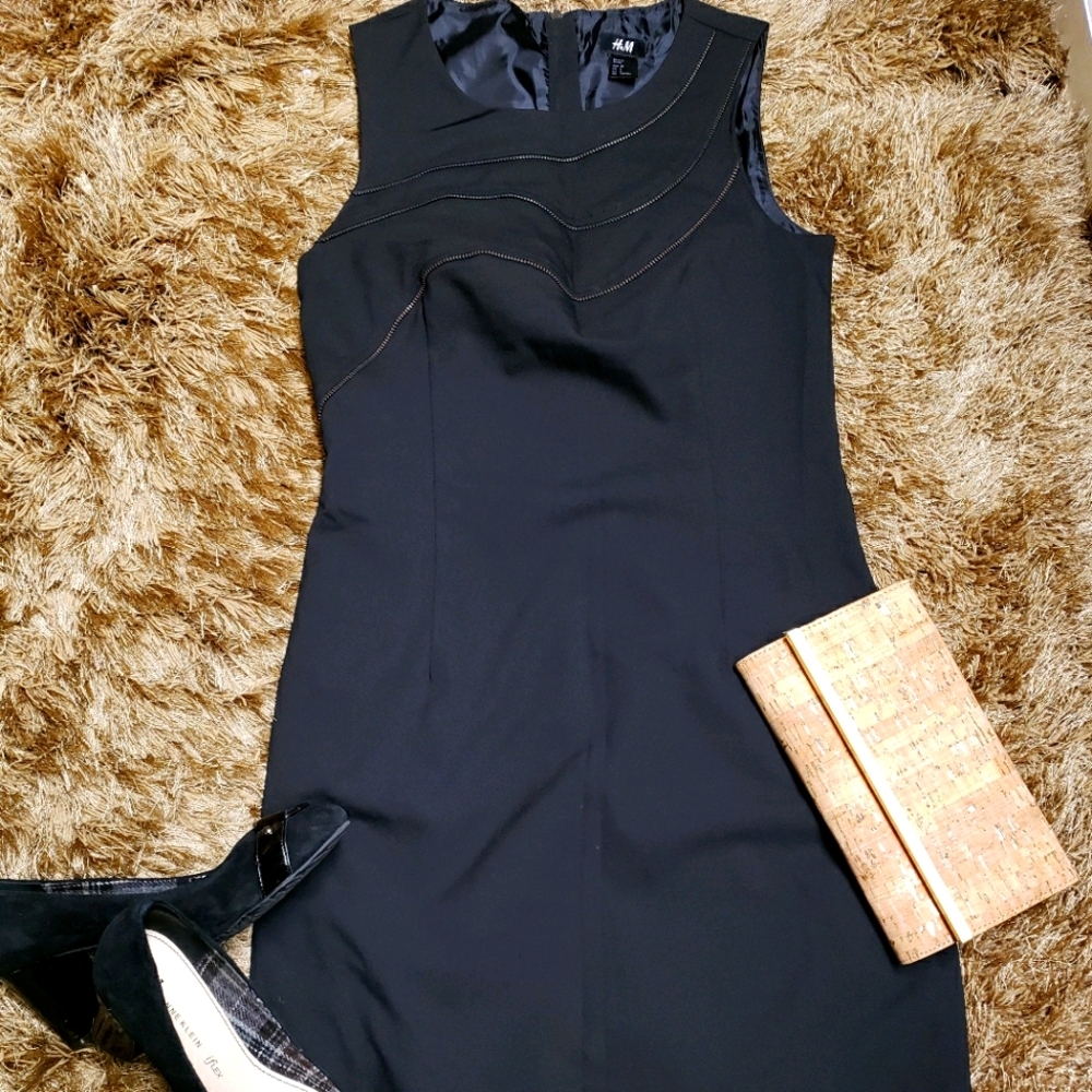 H&M Black Sheath sleeveless dress
